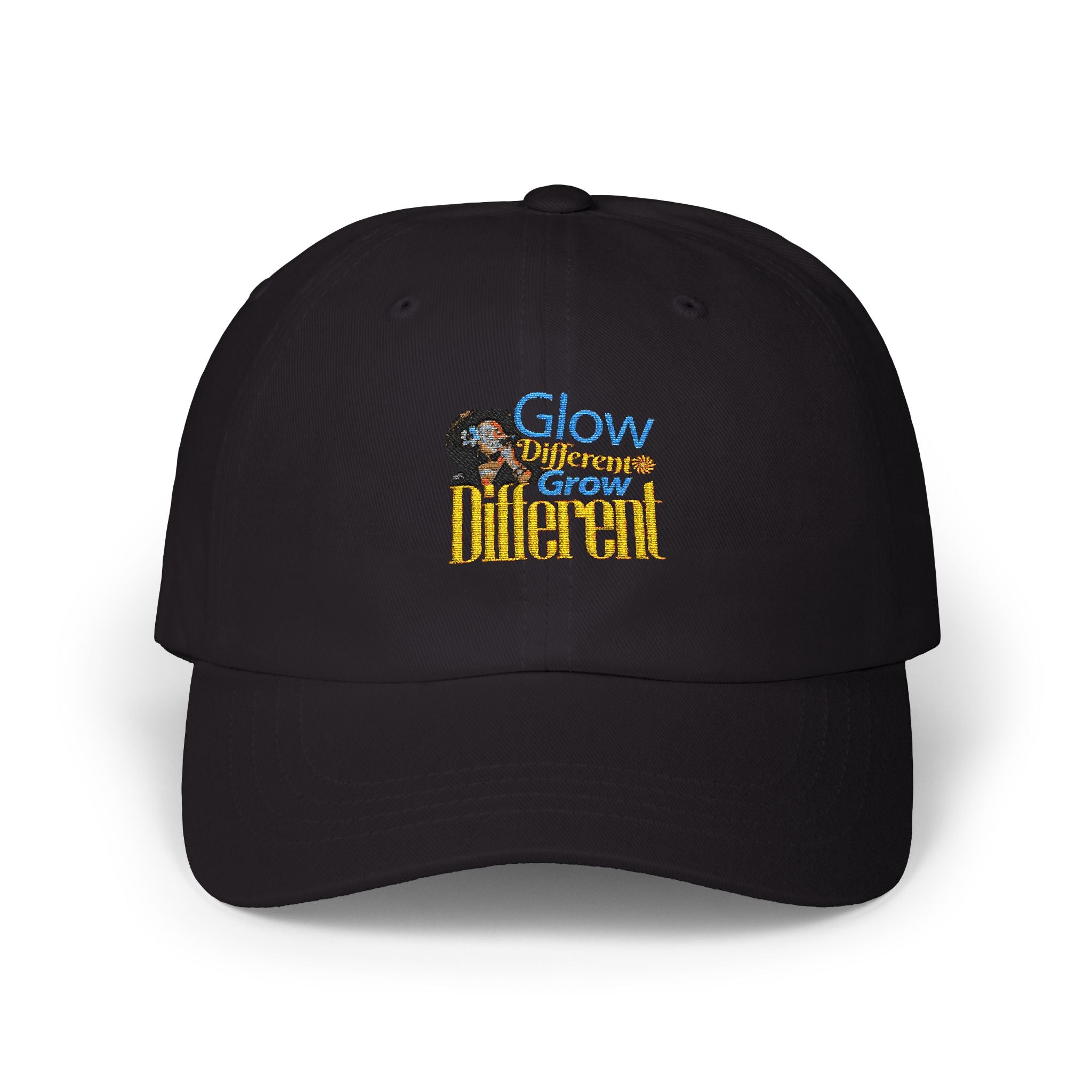 Glow Different Dad Hat, Adjustable White Cap, Unisex Cotton Baseball Cap, Everyday Casual Headwear, The Ameya Taylor Experience